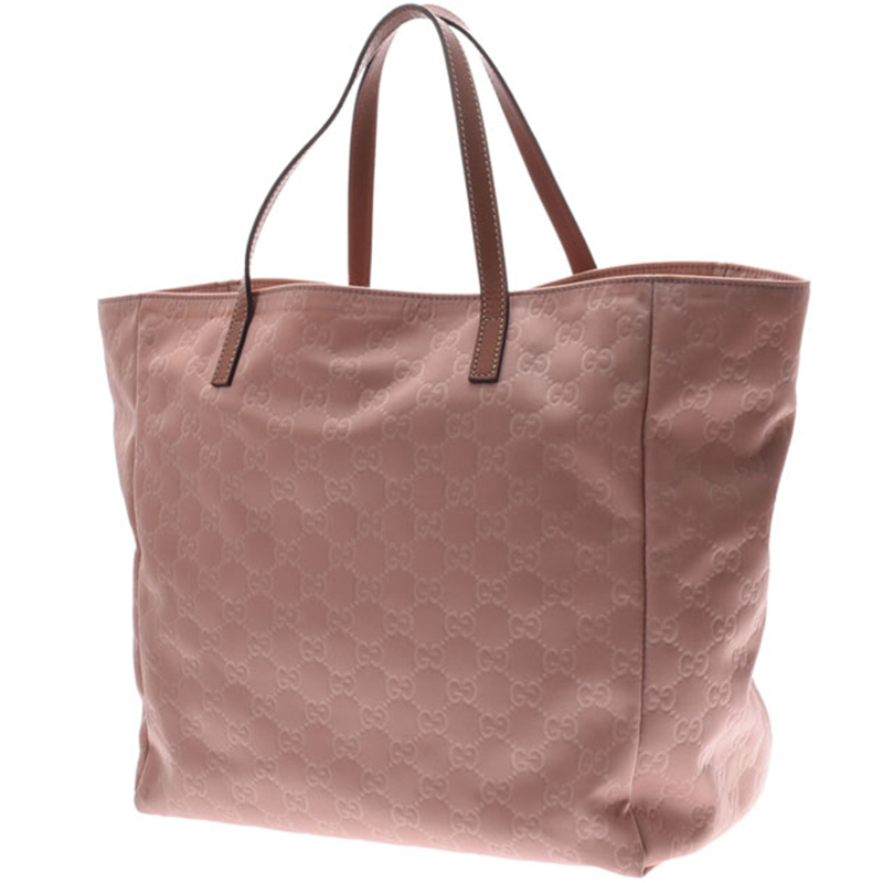 gucci pink canvas tote