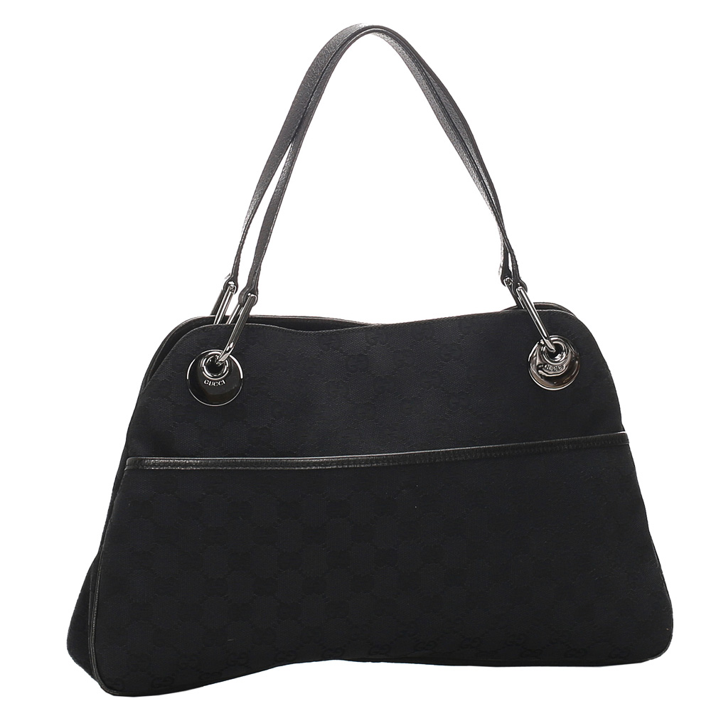 Gucci Black GG Canvas Eclipse Shoulder Bag
Gucci Black GG Canvas Eclipse Shoulder Bag