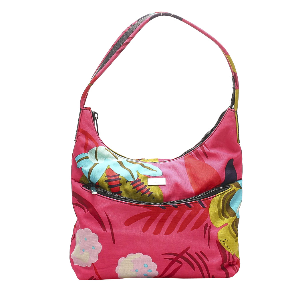 Gucci Multicolor Floral Canvas Shoulder Bag
