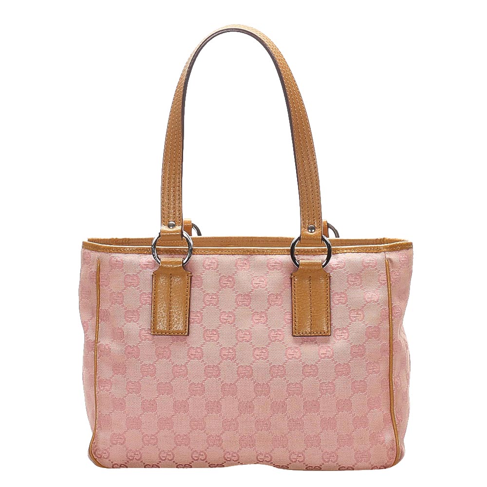 Gucci Pink GG Canvas Tote Bag