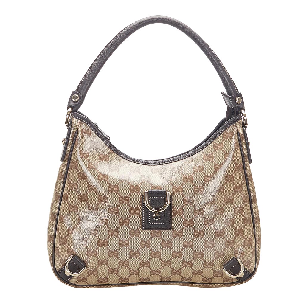 Gucci Beige Leather Abbey D-Ring Hobo Bag