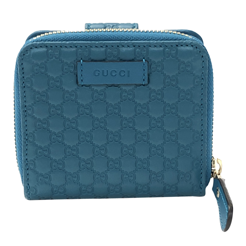 Gucci Blue Guccissima Leather Wallet
