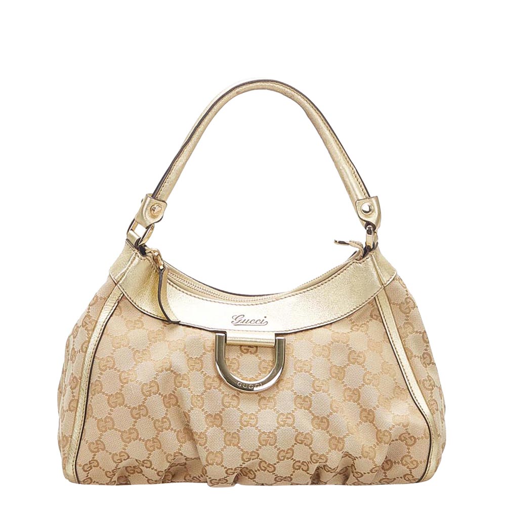 Gucci Beige/Ivory GG Canvas Abbey D-Ring Bag