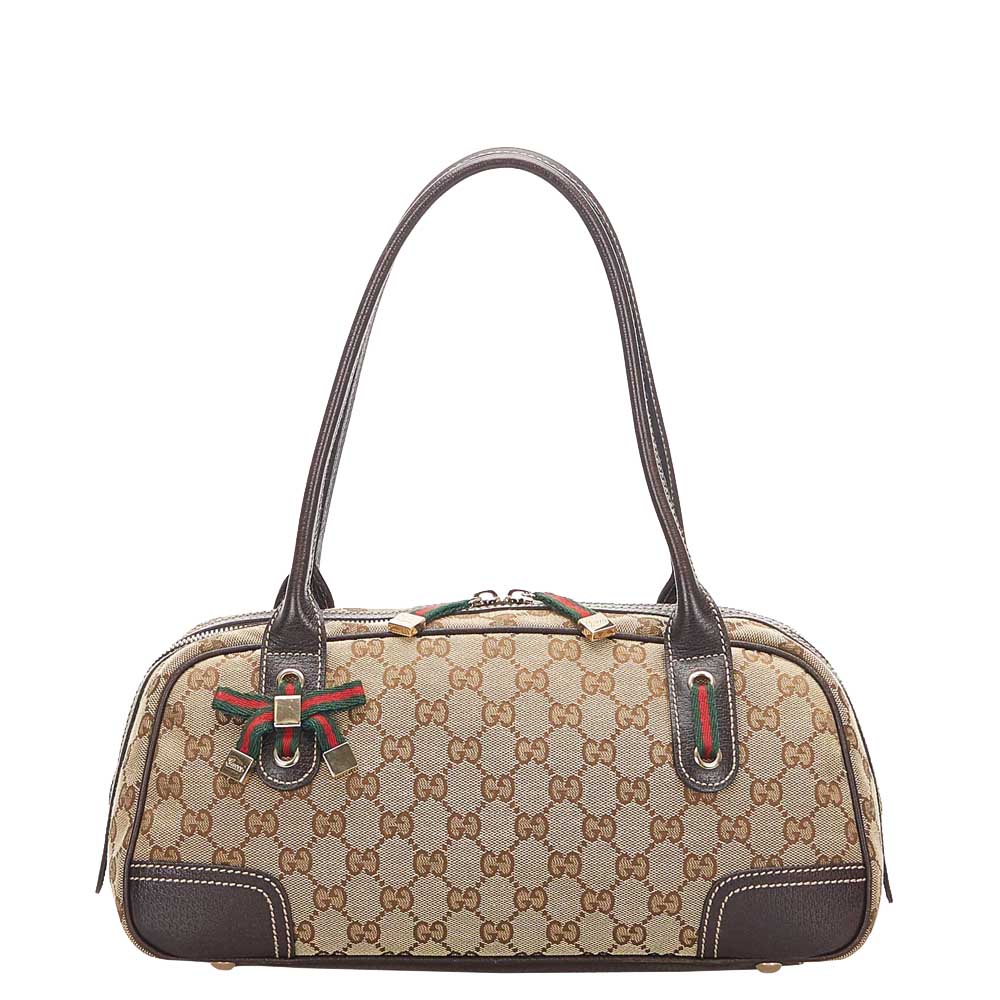 Gucci Beige/Brown GG Canvas Princy Bag