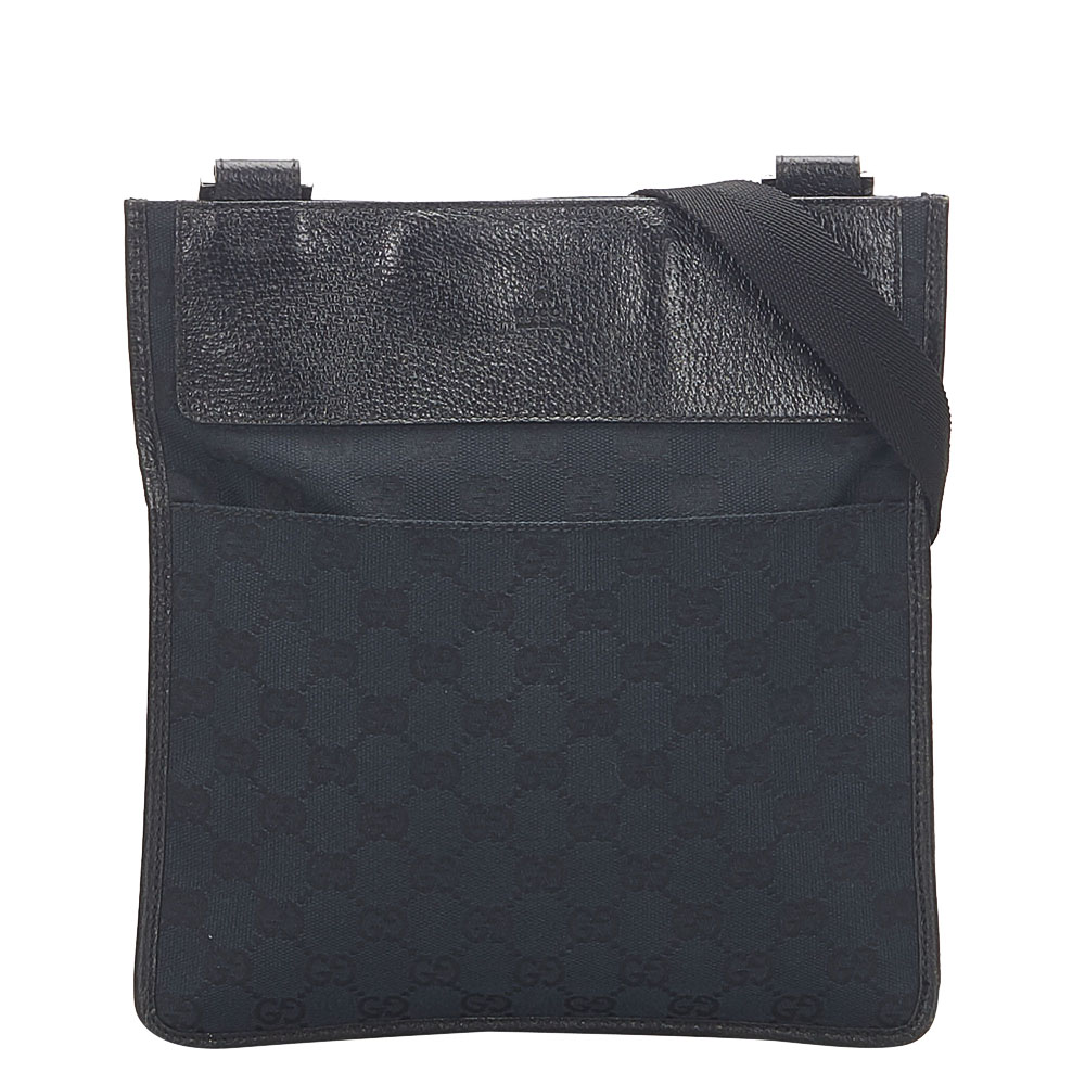 Gucci Blue Canvas Fabric Shoulder Bag
