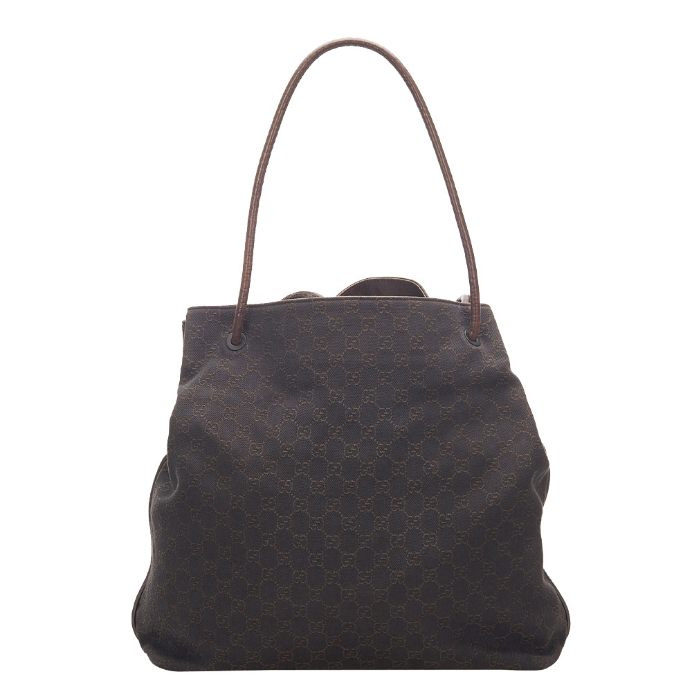 Gucci Brown/Dark Brown GG Canvas Tote Bag