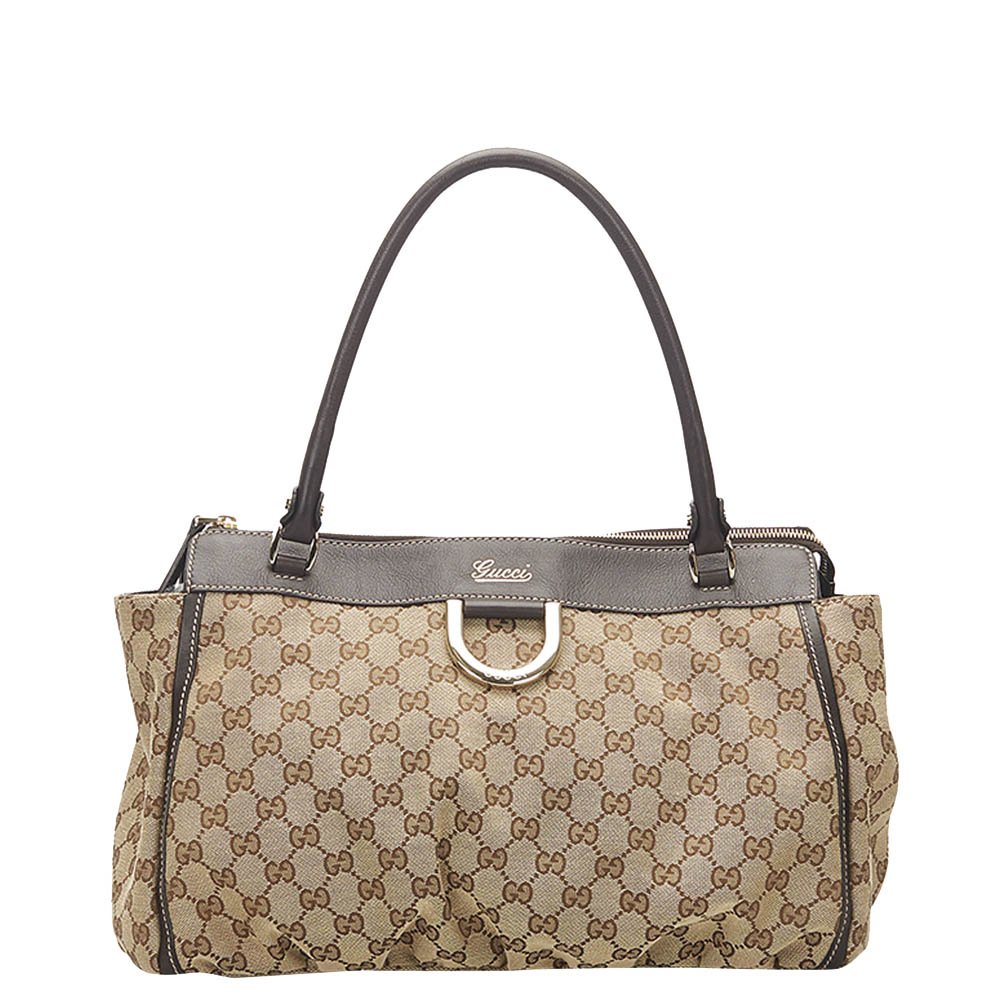 Gucci GG Canvas Abbey-D Ring Tote Bag
