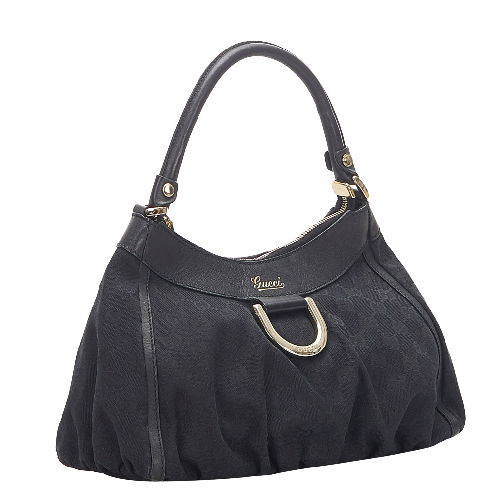 Gucci Black GG Canvas Abbey D-Ring Shoulder Bag
Gucci Black GG Canvas Abbey D-Ring Shoulder Bag