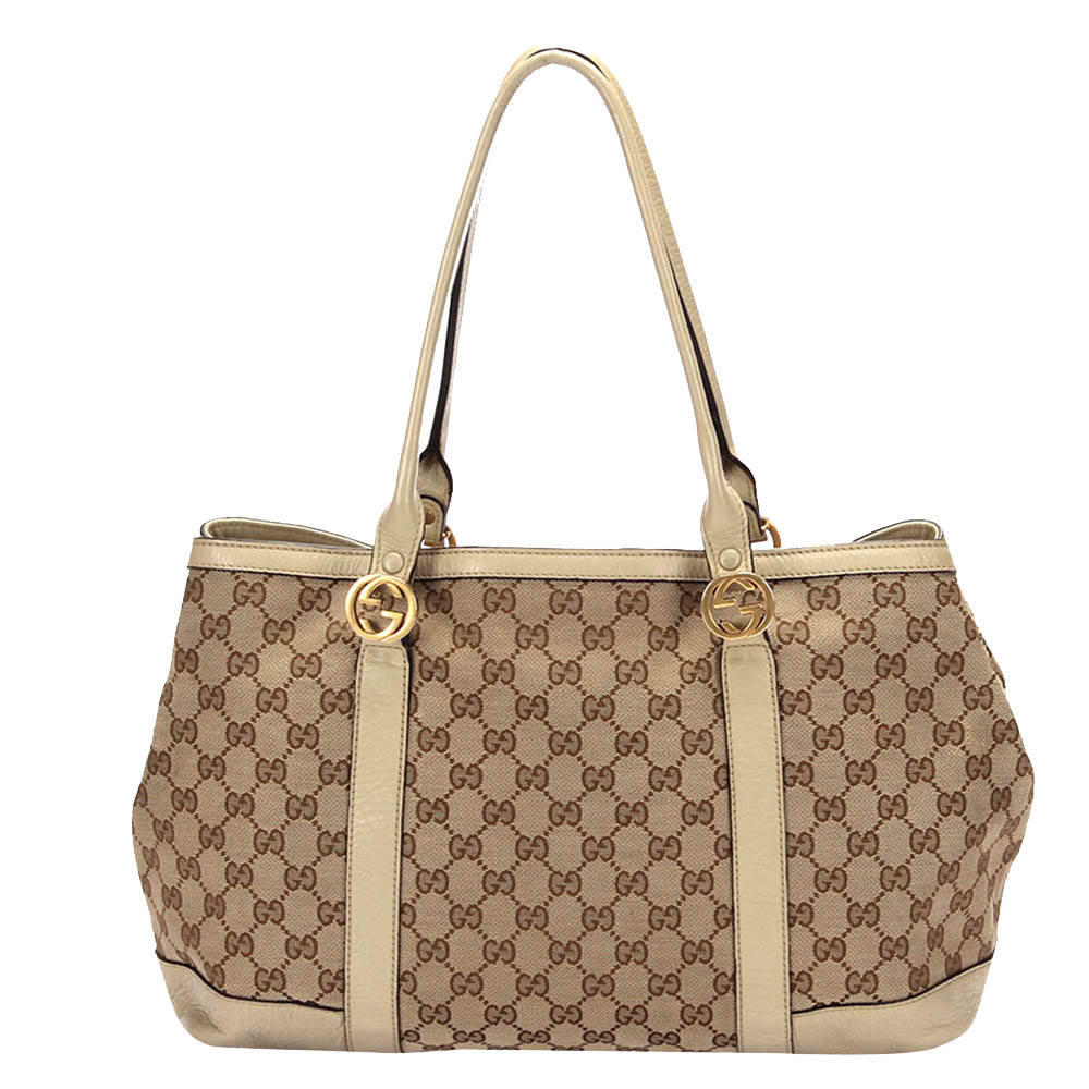 Gucci Brown/Beige Miss GG Canvas Tote Bag