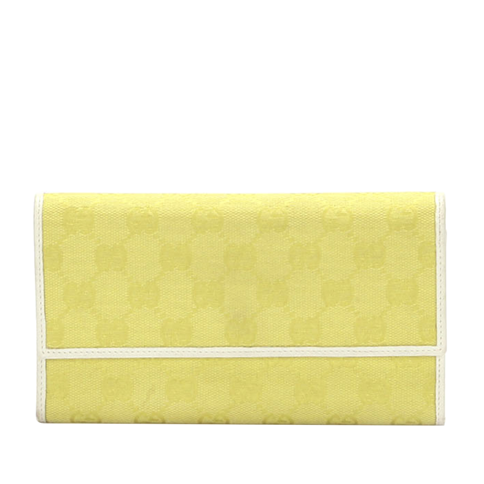 Gucci Yellow GG Canvas Long Wallet