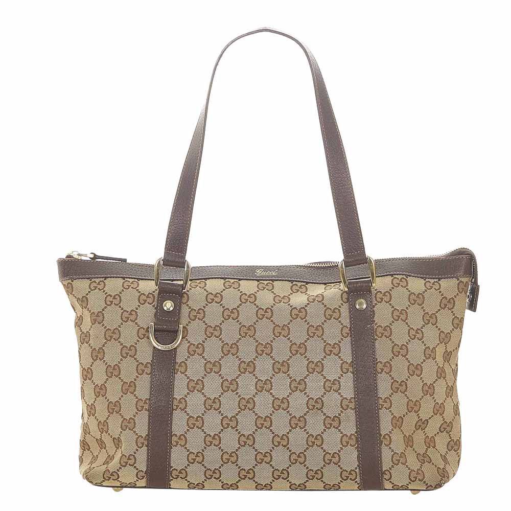 Gucci Brown/Beige GG Canvas Abbey Shoulder Bag