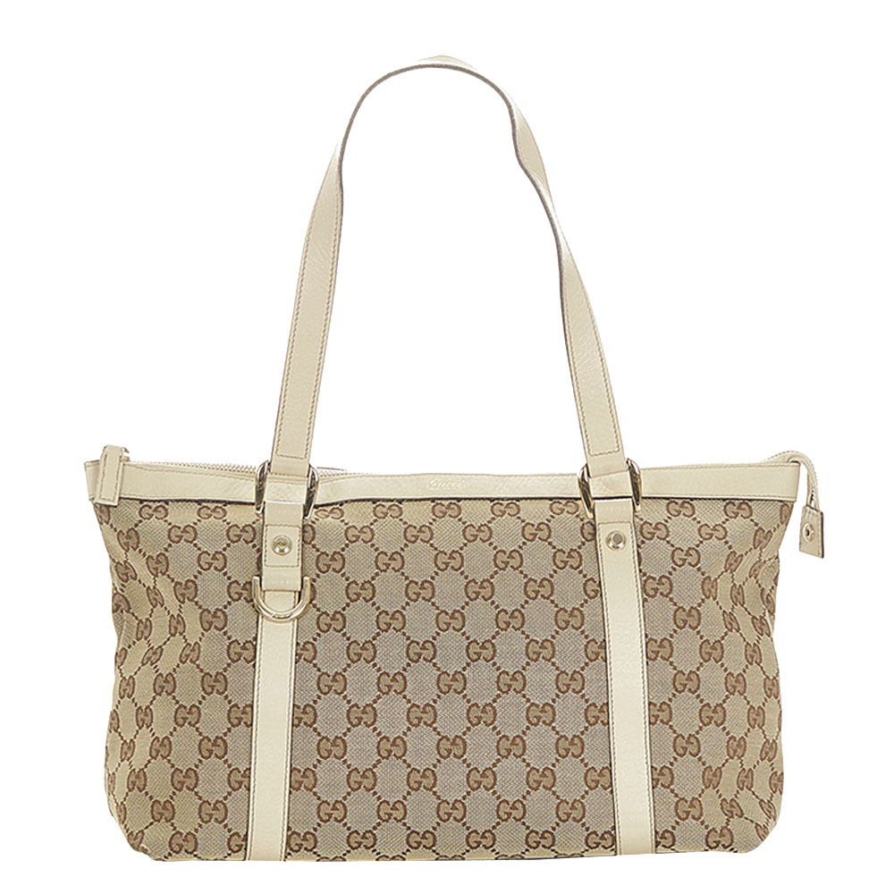 Gucci Brown Canvas Abbey Shoulder Bag