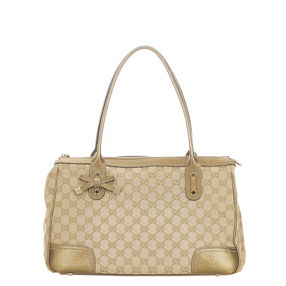 Gucci Beige GG Canvas Princy Bag