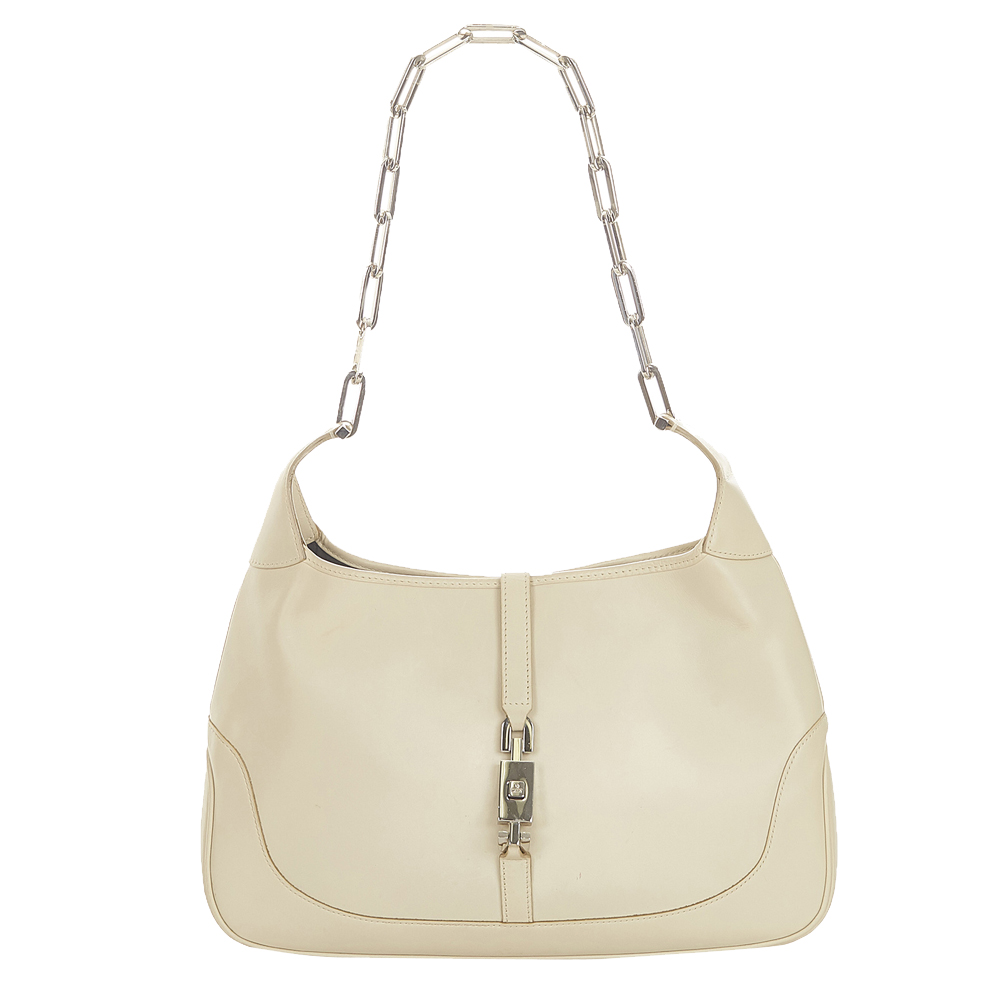 Gucci White Leather Small Jackie Bag
