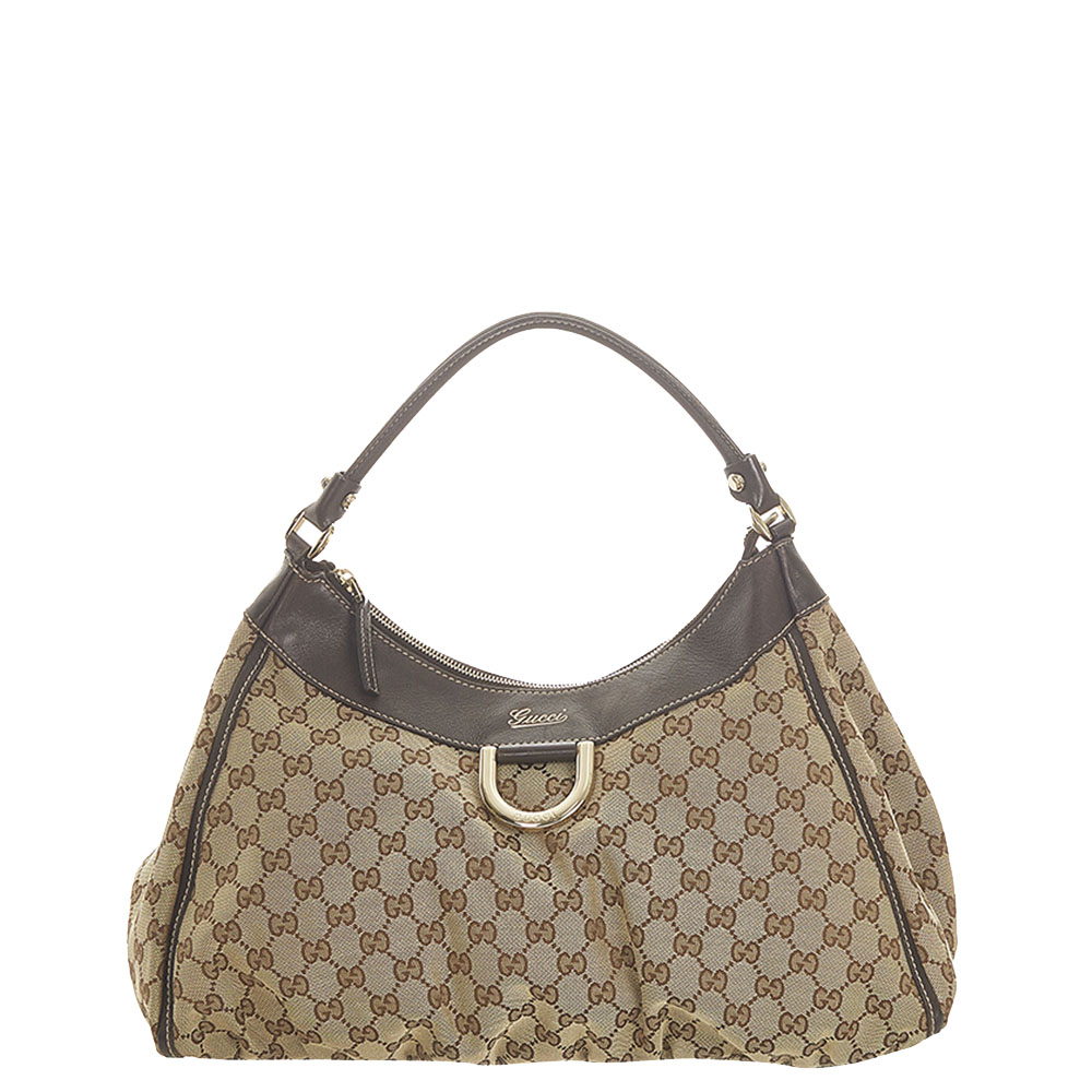 Gucci GG Canvas Abbey D-Ring Hobo Bag