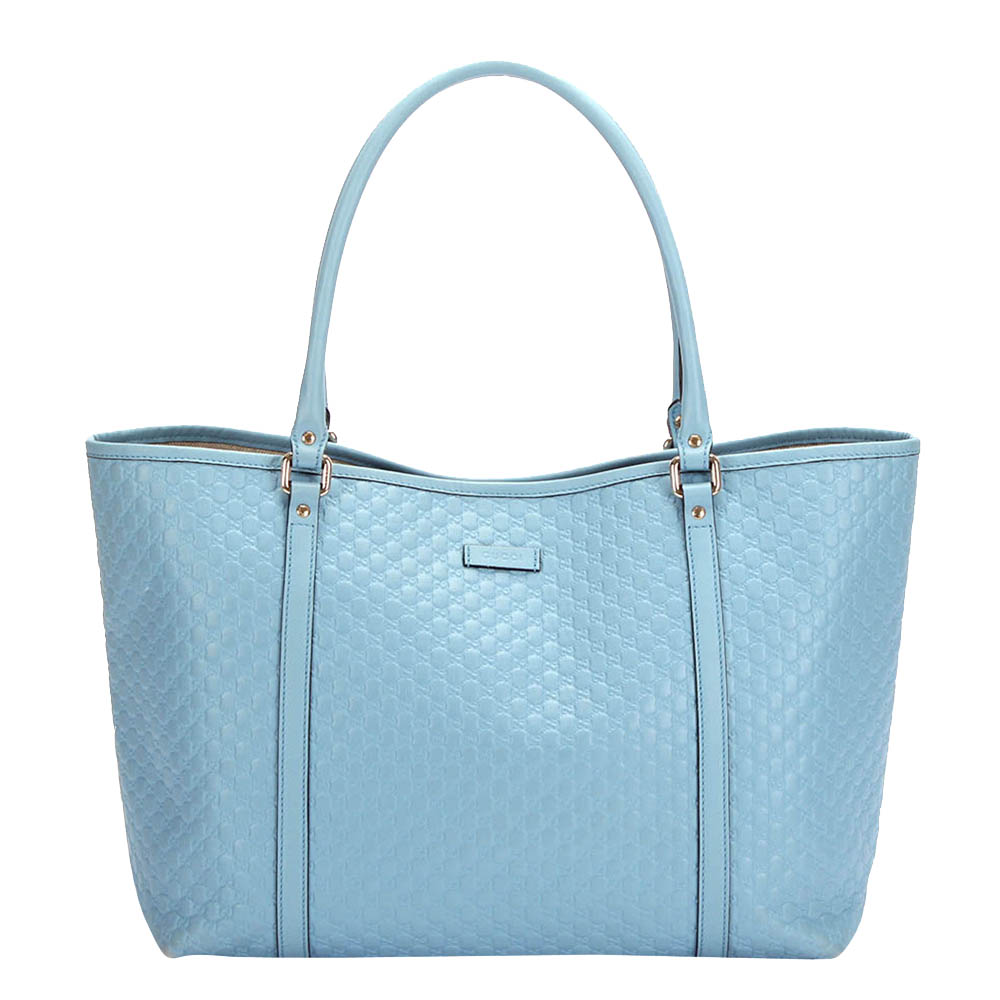 Gucci Blue Microguccissima Leather Joy Tote Bag