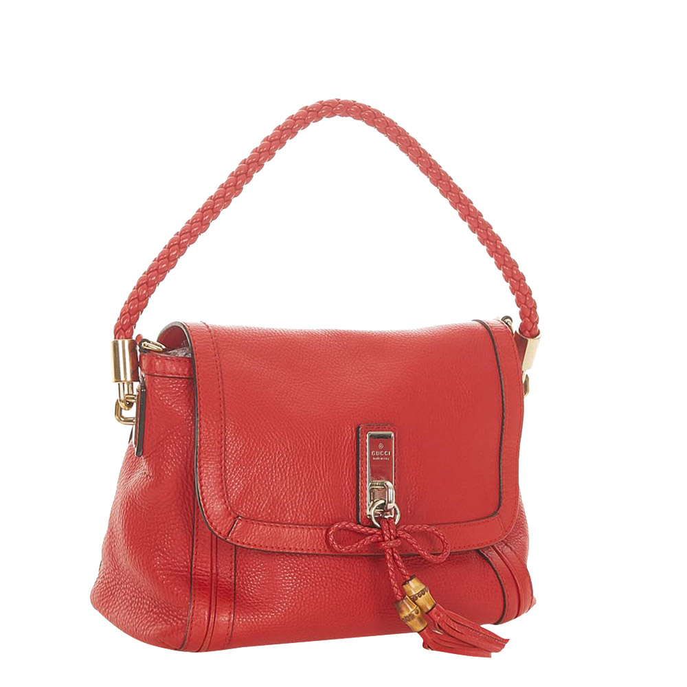 

Gucci Red Leather  Bella Shoulder Bag