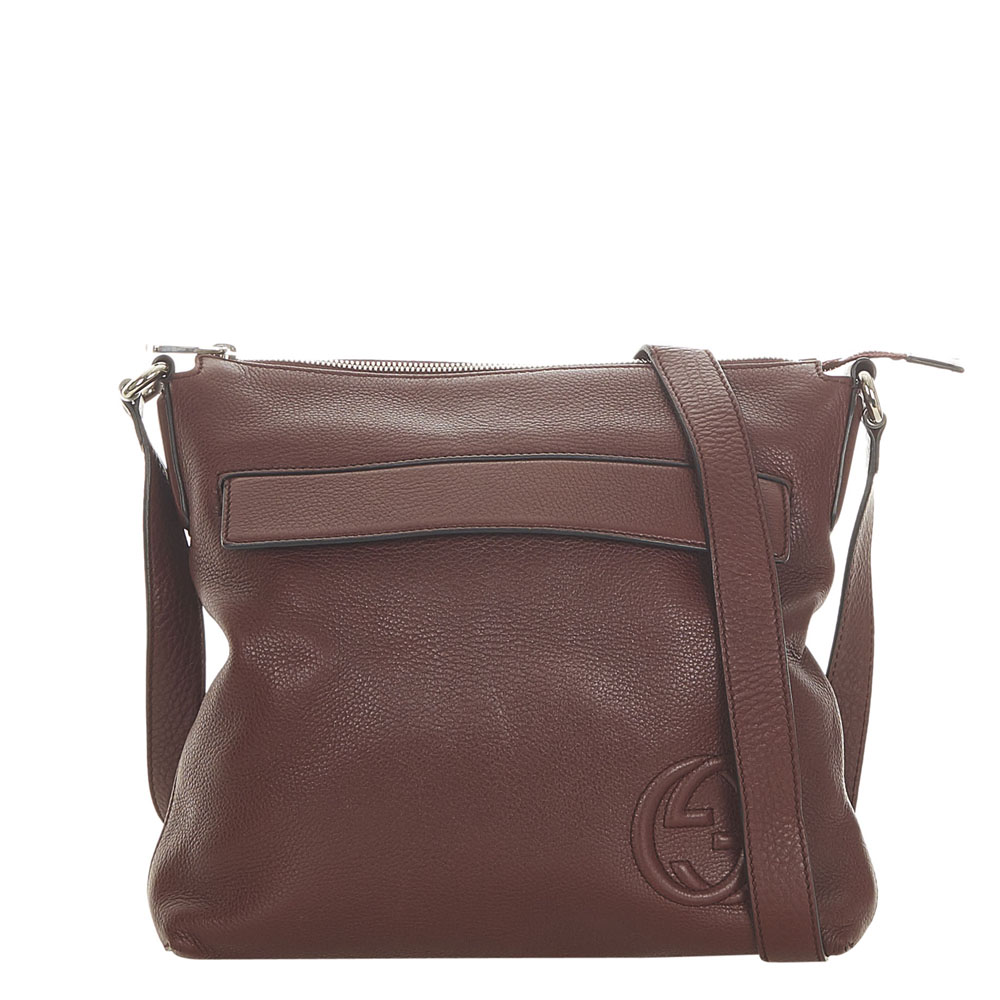 Gucci Red Leather Medium Soho Shoulder Bag