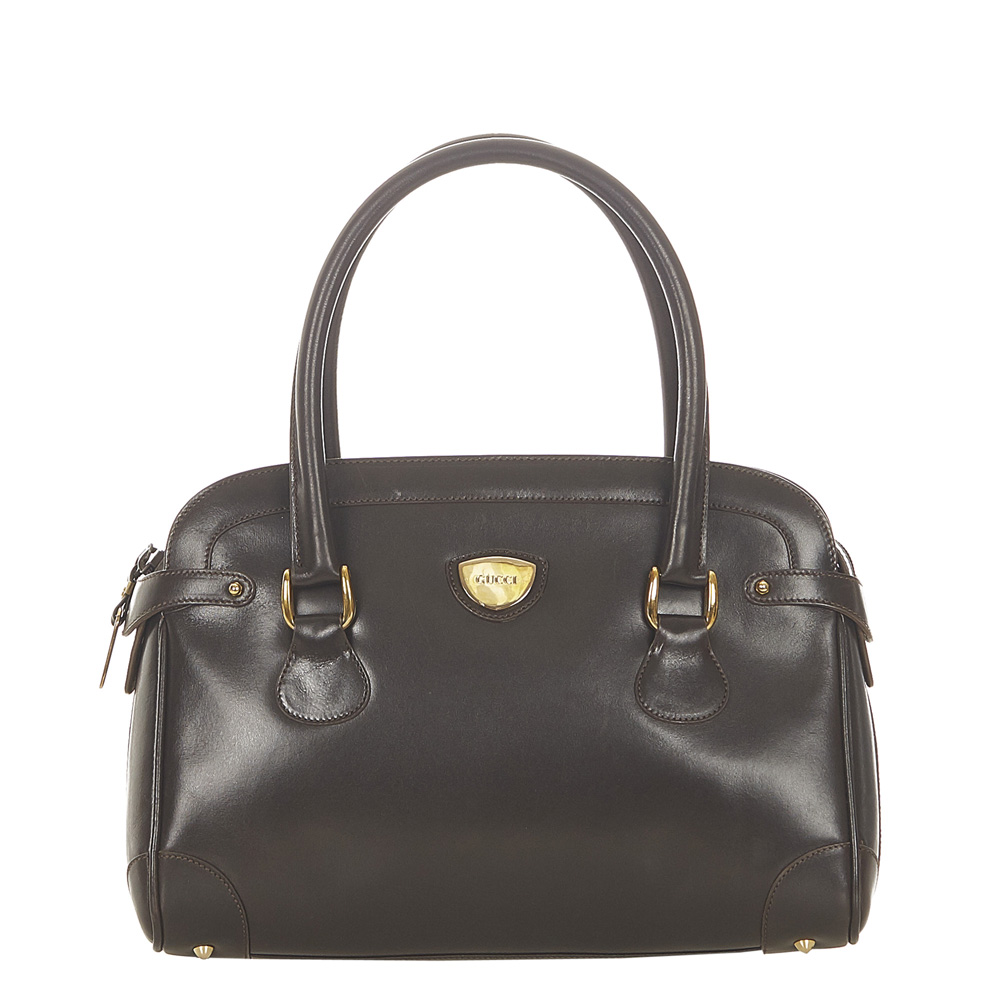 Gucci Black Leather Satchel Bag