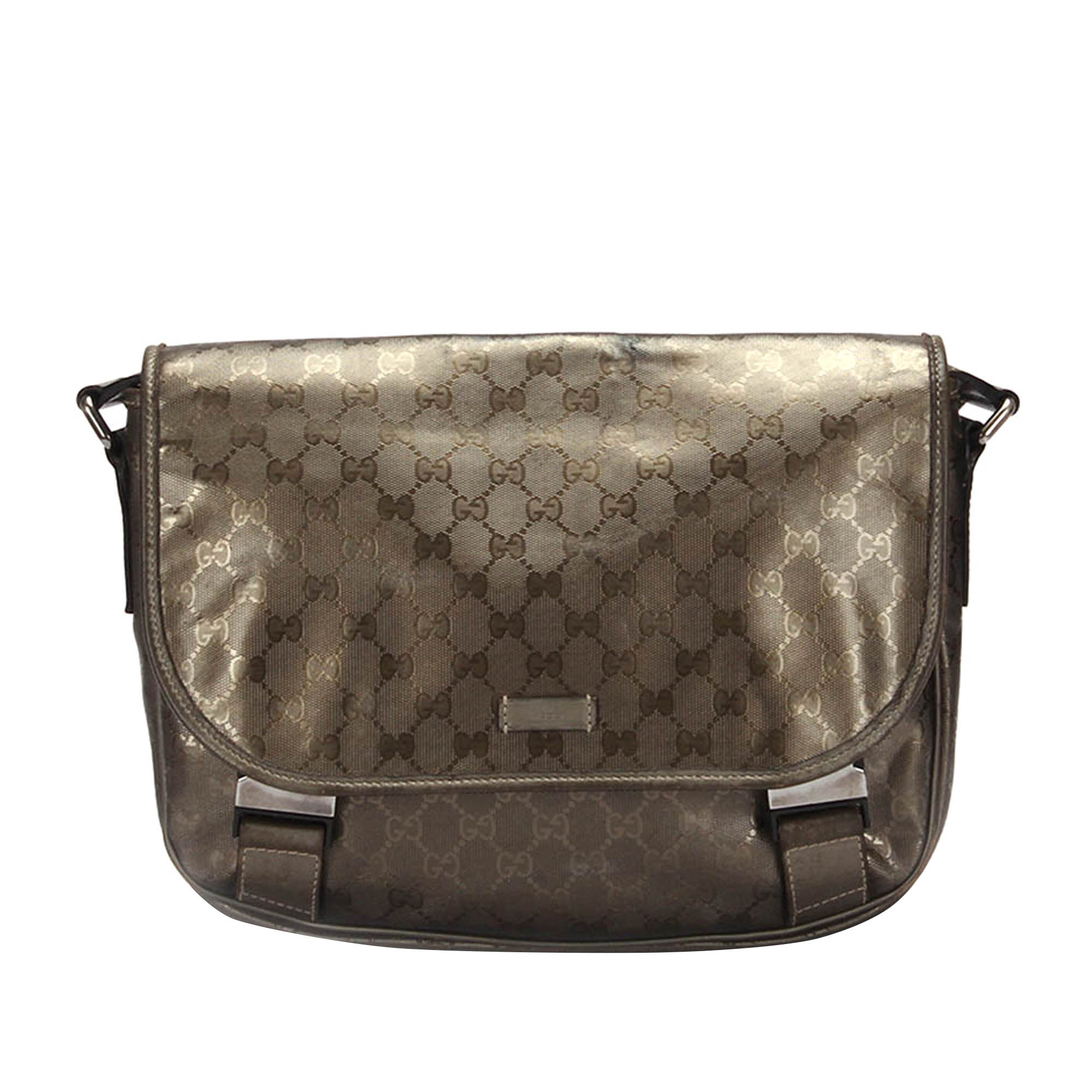 Gucci Brown GG Imprime Canvas Crossbody Bag
