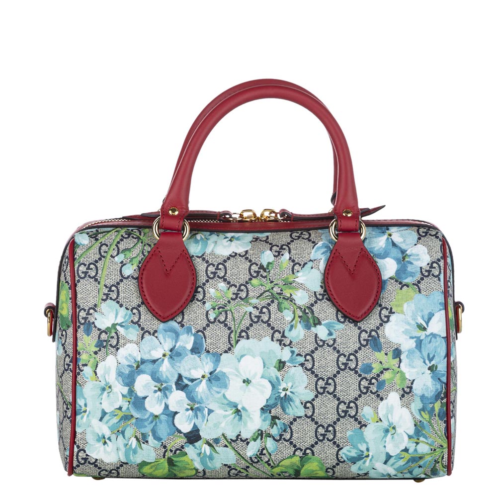 Gucci Multicolor GG Supreme Canvas Blooms Small Satchel Bag