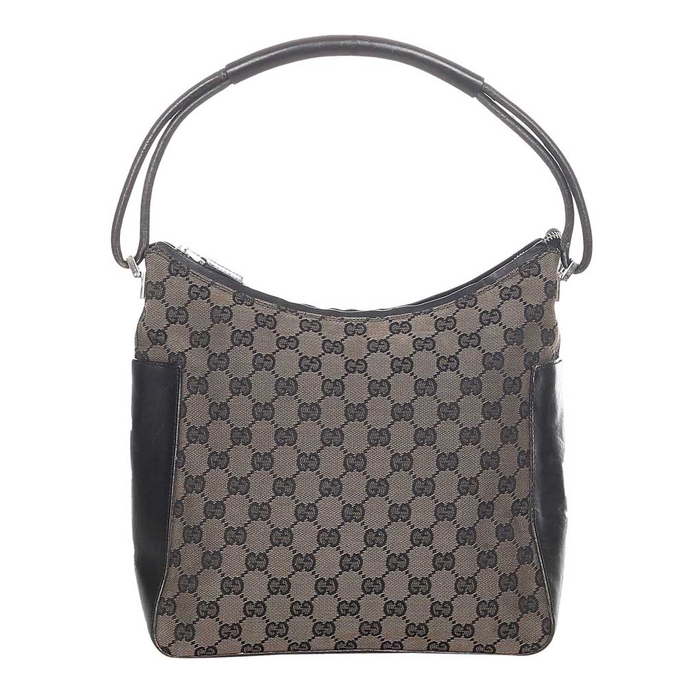 Gucci Black/Brown GG Canvas Shoulder Bag
