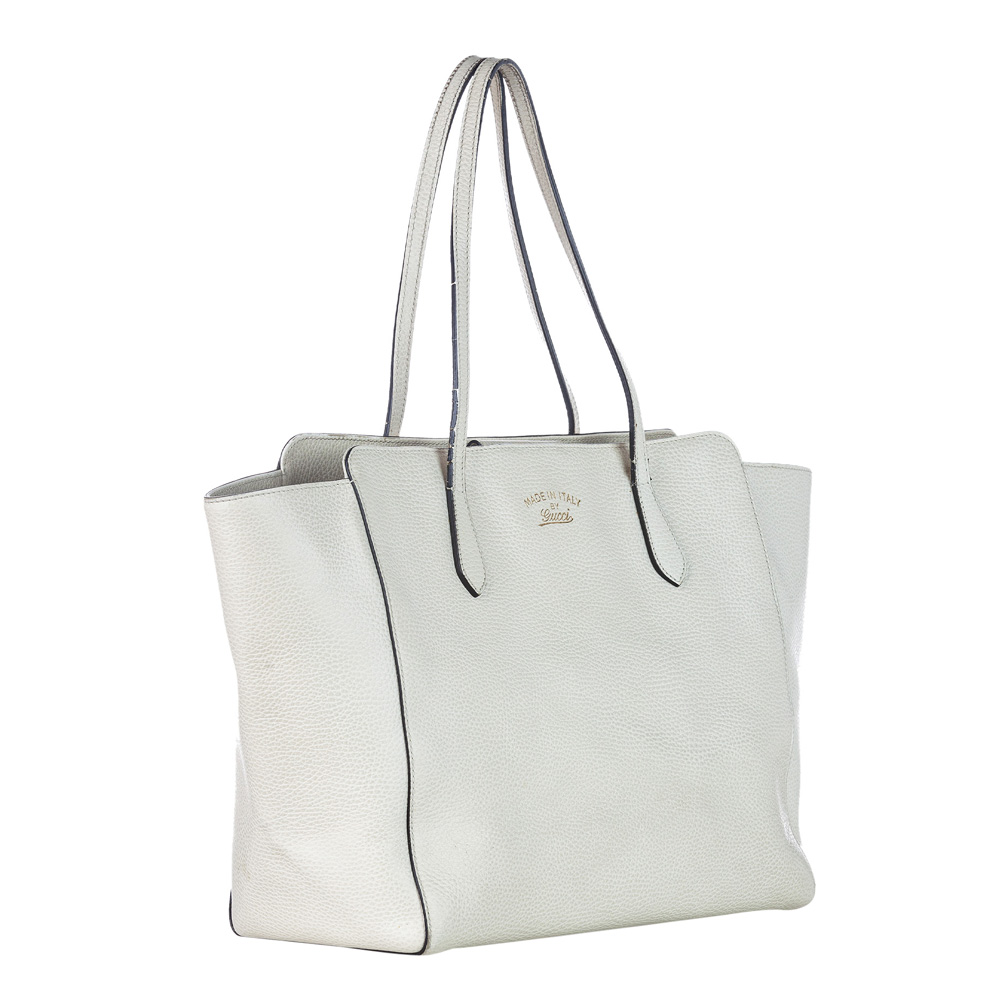 Gucci White Leather Swing Tote Bag
Gucci White Leather Swing Tote Bag