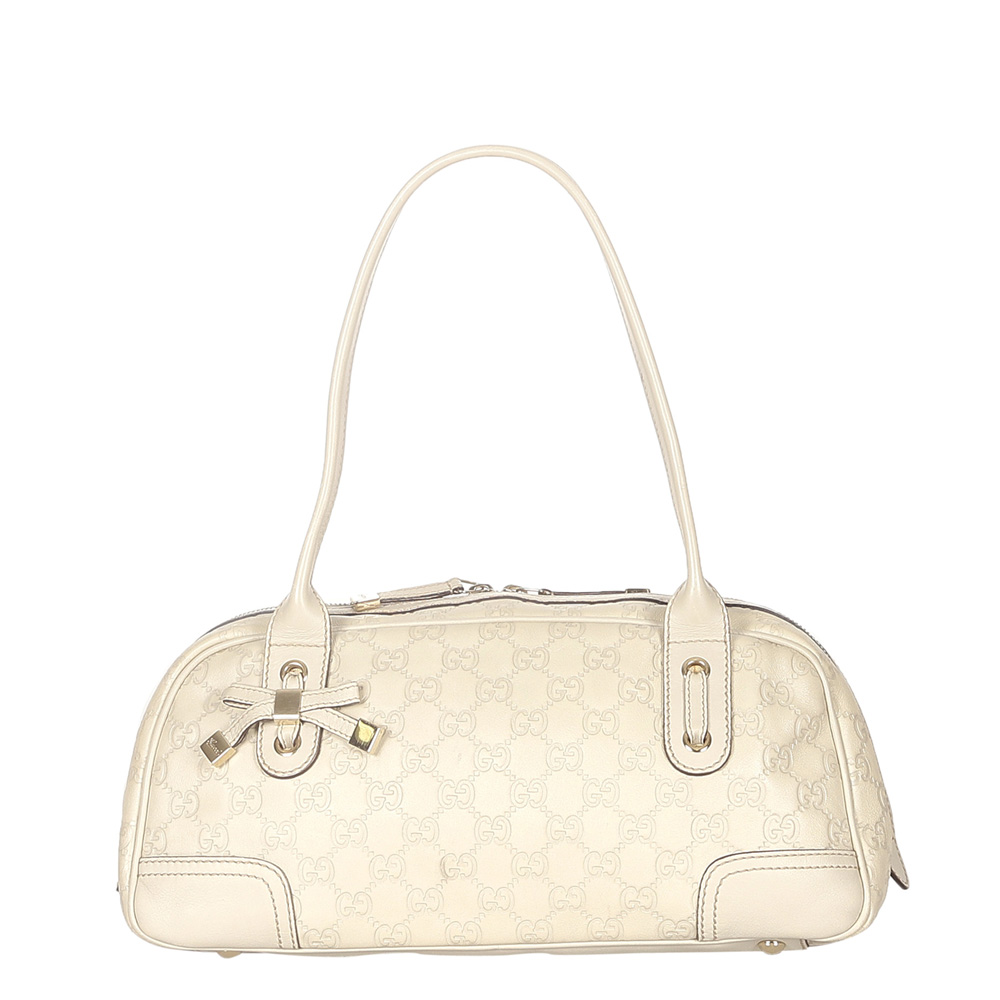 Gucci White Guccissima Leather Princy Shoulder Bag