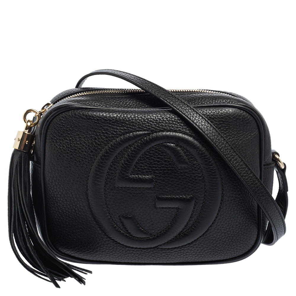Gucci Black Leather Soho Disco Shoulder Bag