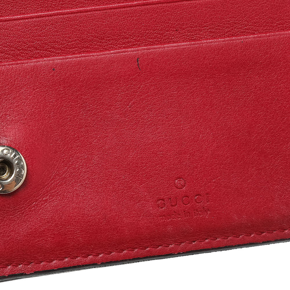 Gucci Red Microguccissima Leather Bifold Wallet