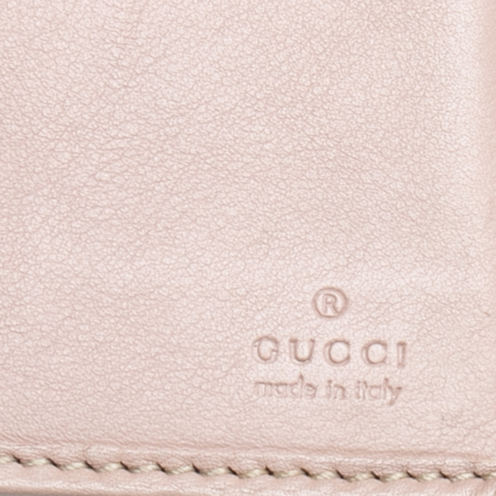 Gucci Beige Guccissima Leather Bree Bifold Wallet