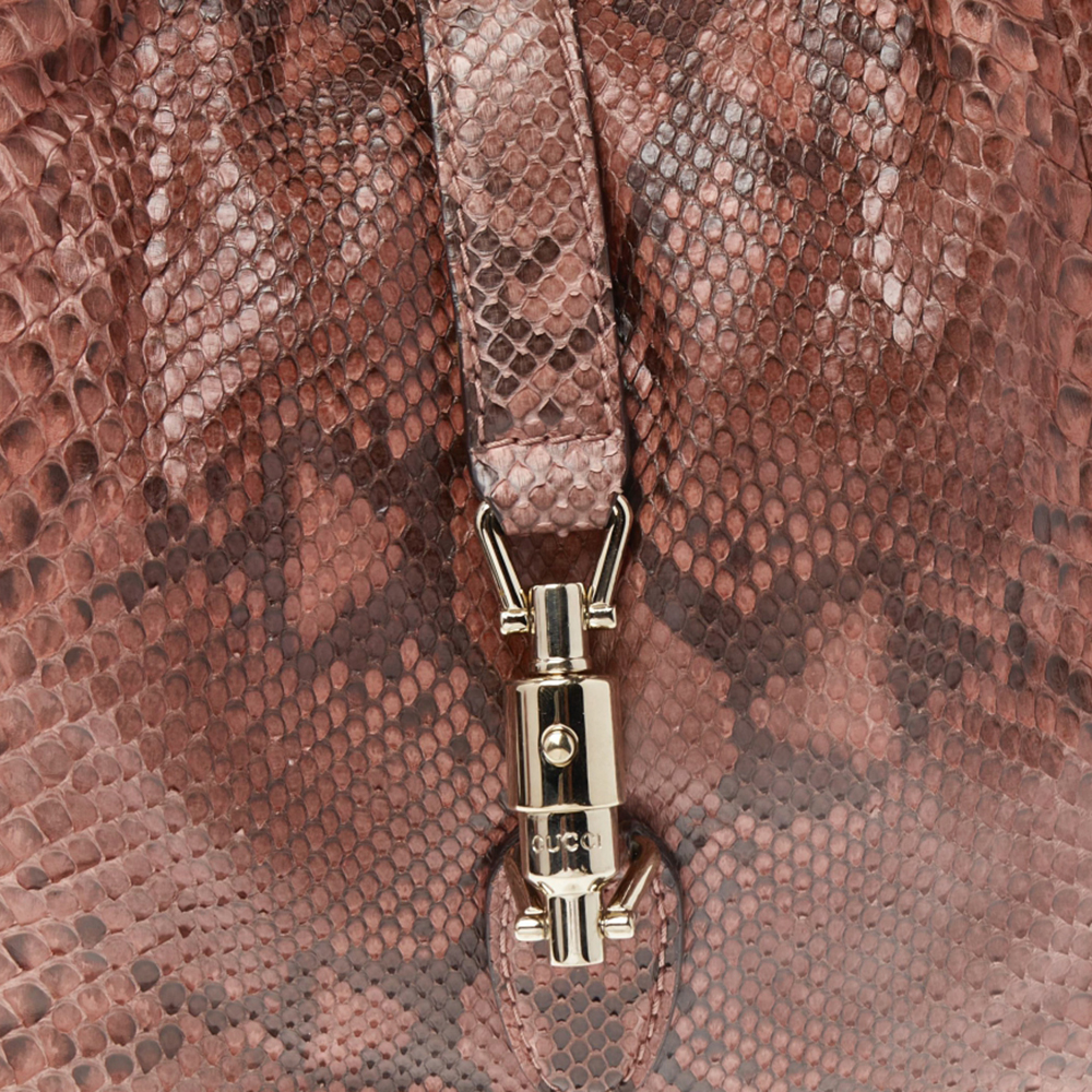 Gucci Multicolor Python And Leather Medium Jackie Hobo