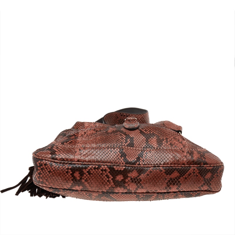 Gucci Multicolor Python And Leather Medium Jackie Hobo