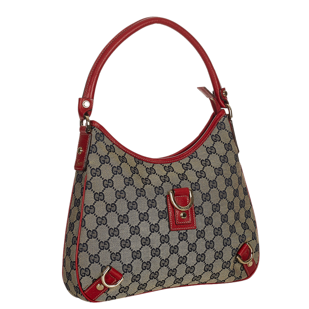Gucci Brown/Beige GG Canvas Fabric Abbey Shoulder Bag 
Gucci Brown/Beige GG Canvas Fabric Abbey Shoulder Bag