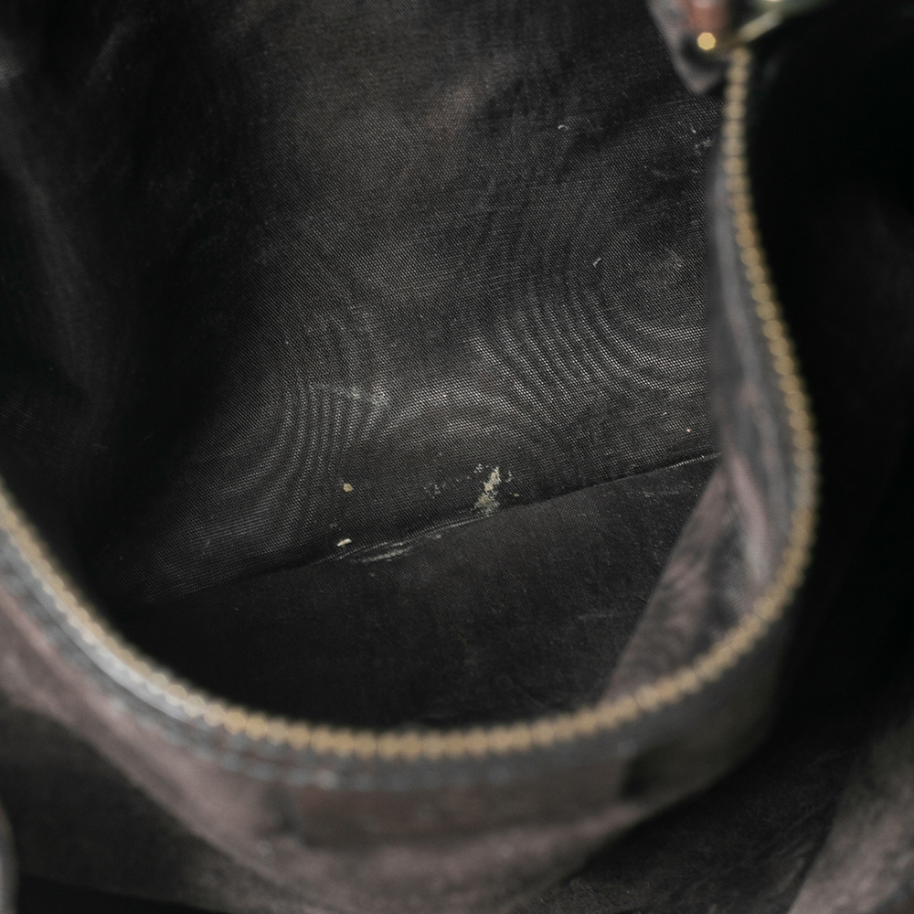 Gucci Brown Python Leather Horsebit Jockey Tote