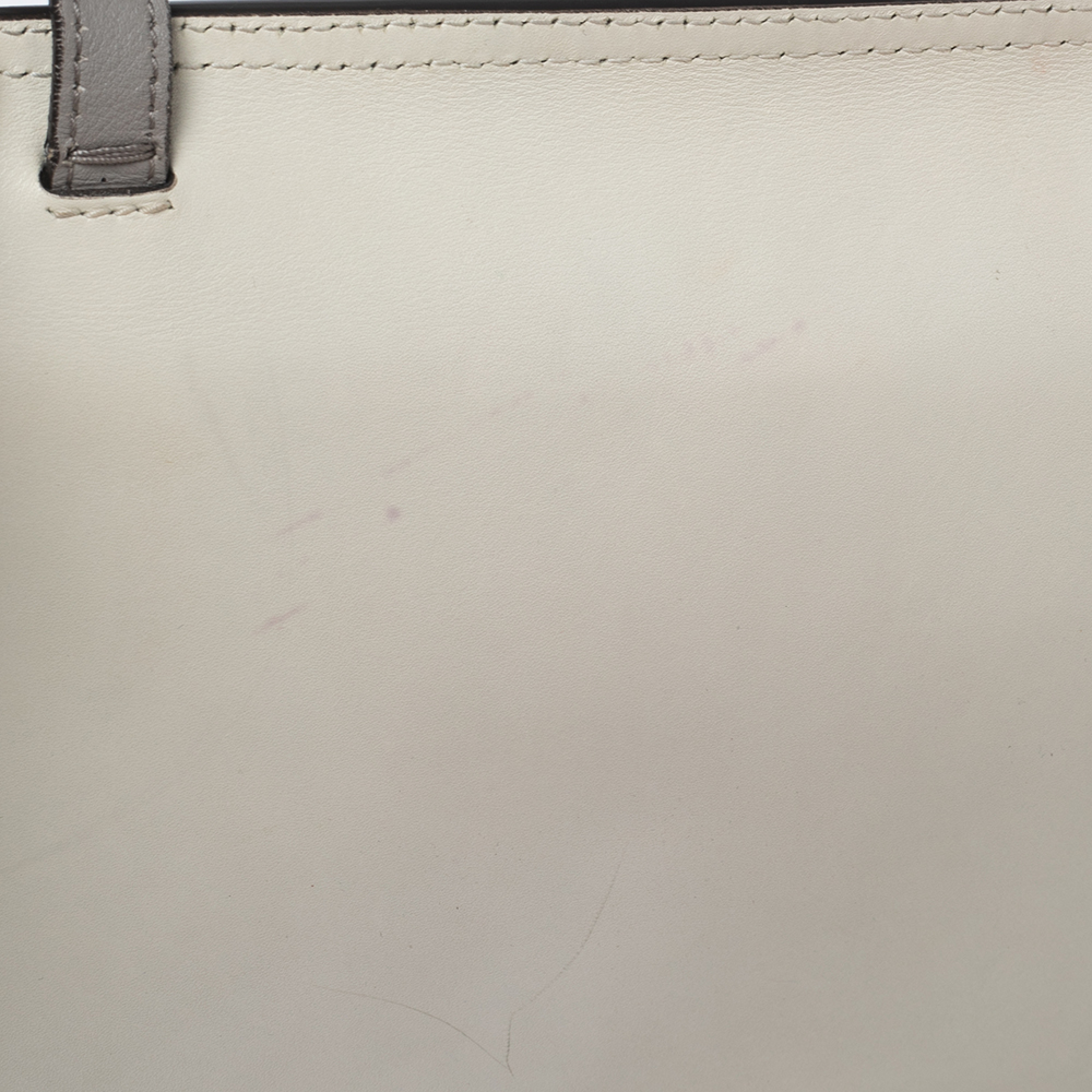 Gucci Off-white Leather Lady Bamboo Flap Bag