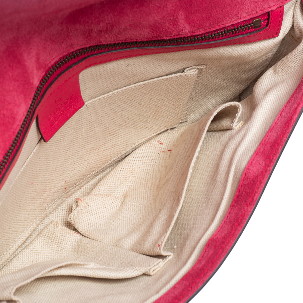 Gucci Pink Patent Leather Bright Bit Clutch