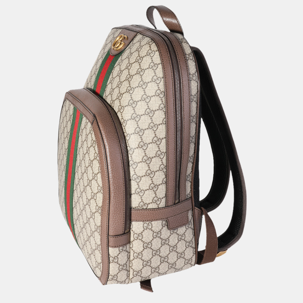 Gucci Borwn GG Supreme Canvas Leather Medium Web Ophidia Backpack, Brown
Gucci Borwn GG Supreme Canvas Leather Medium Web Ophidia Backpack, Brown
