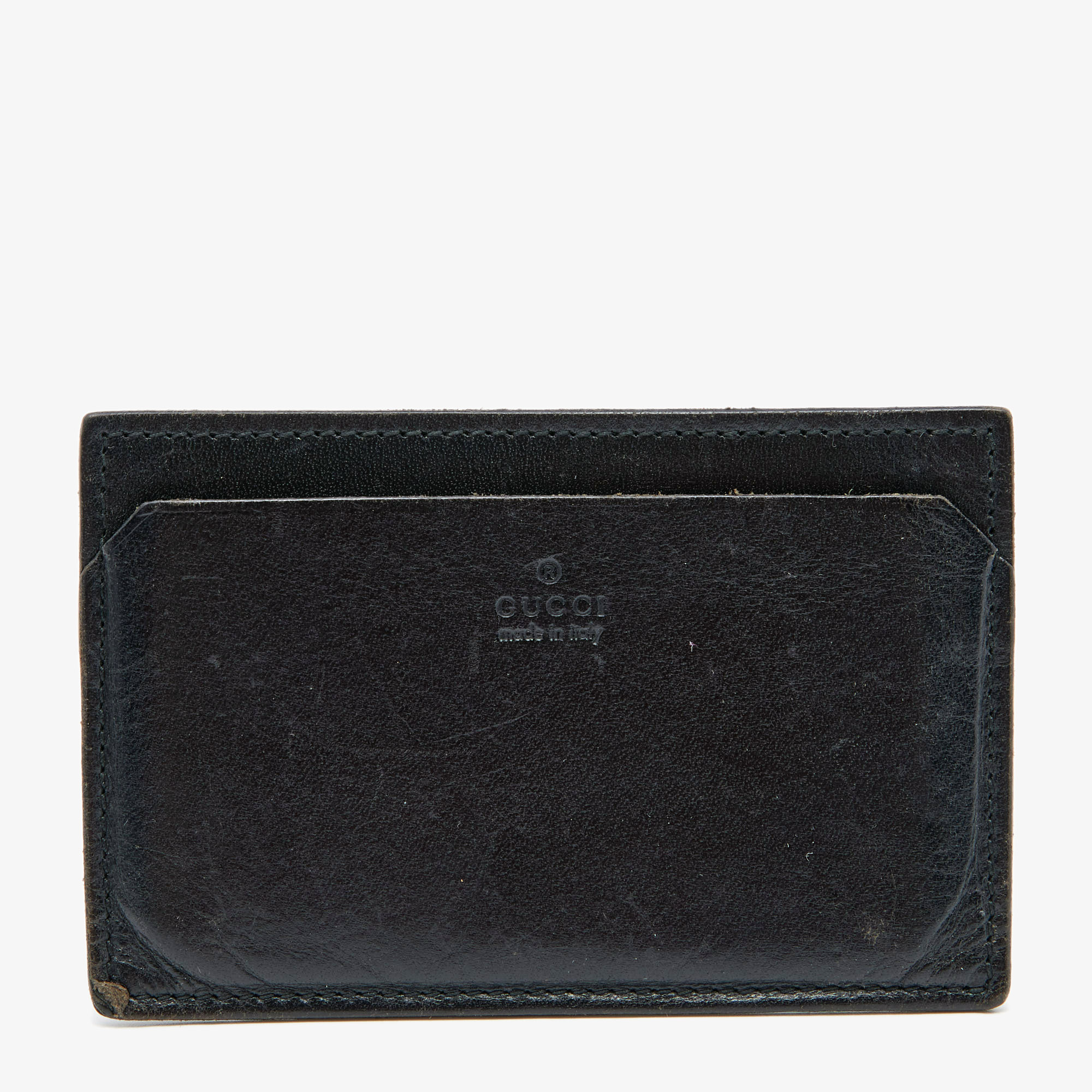 Gucci Black Leather Card Holder