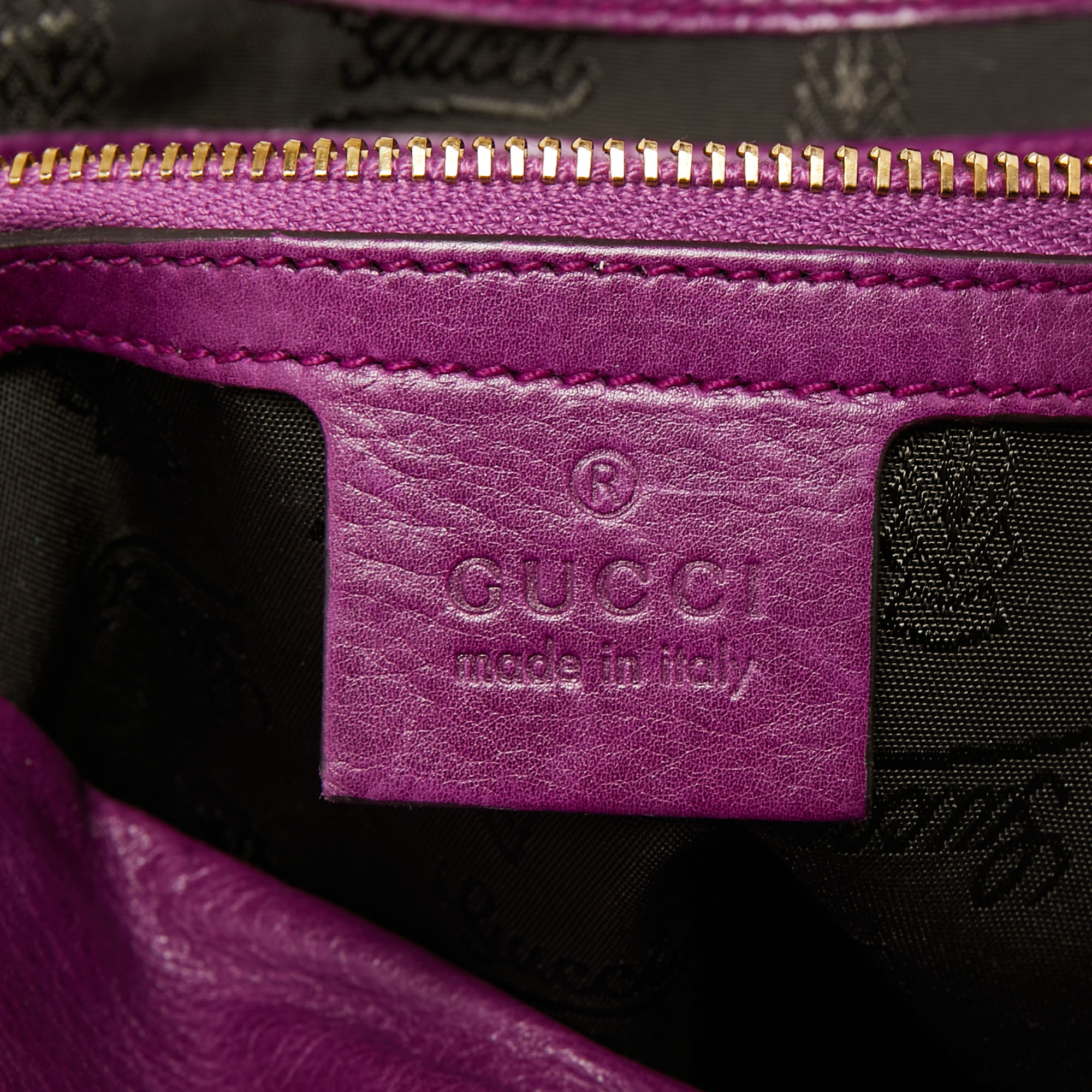 Gucci Purple Patent Leather Hysteria Hobo