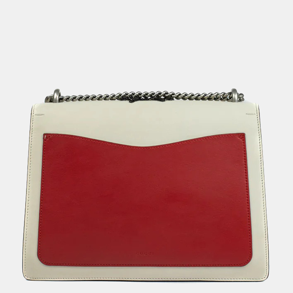 Gucci White/Red Dionysus Embellished Bee Shoulder Bag