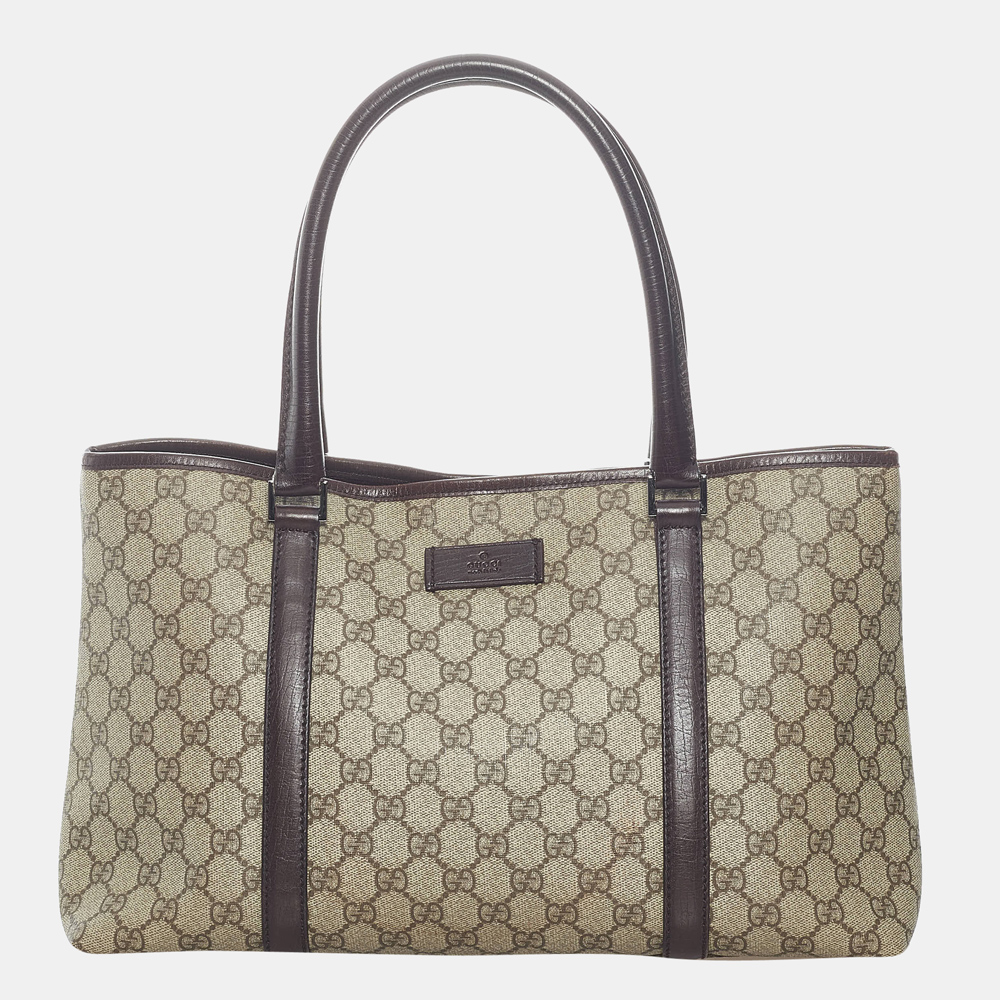 Gucci Beige/Brown GG Supreme Joy Tote Bag