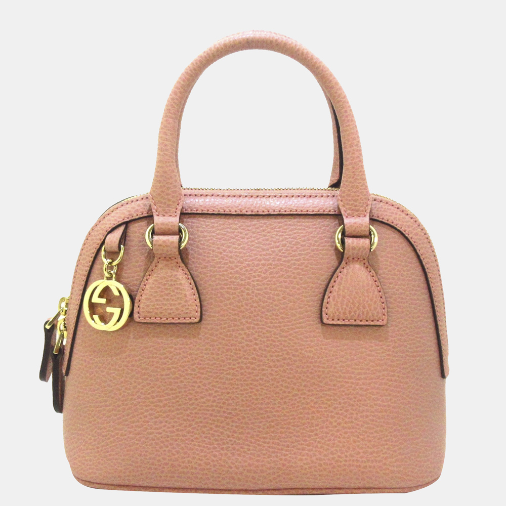 Gucci Pink Dome Leather Satchel
