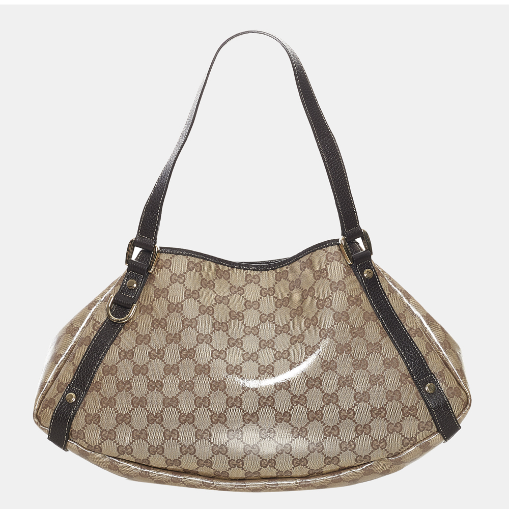 Gucci Beige/Brown GG Crystal Pelham Tote Bag
Gucci Beige/Brown GG Crystal Pelham Tote Bag