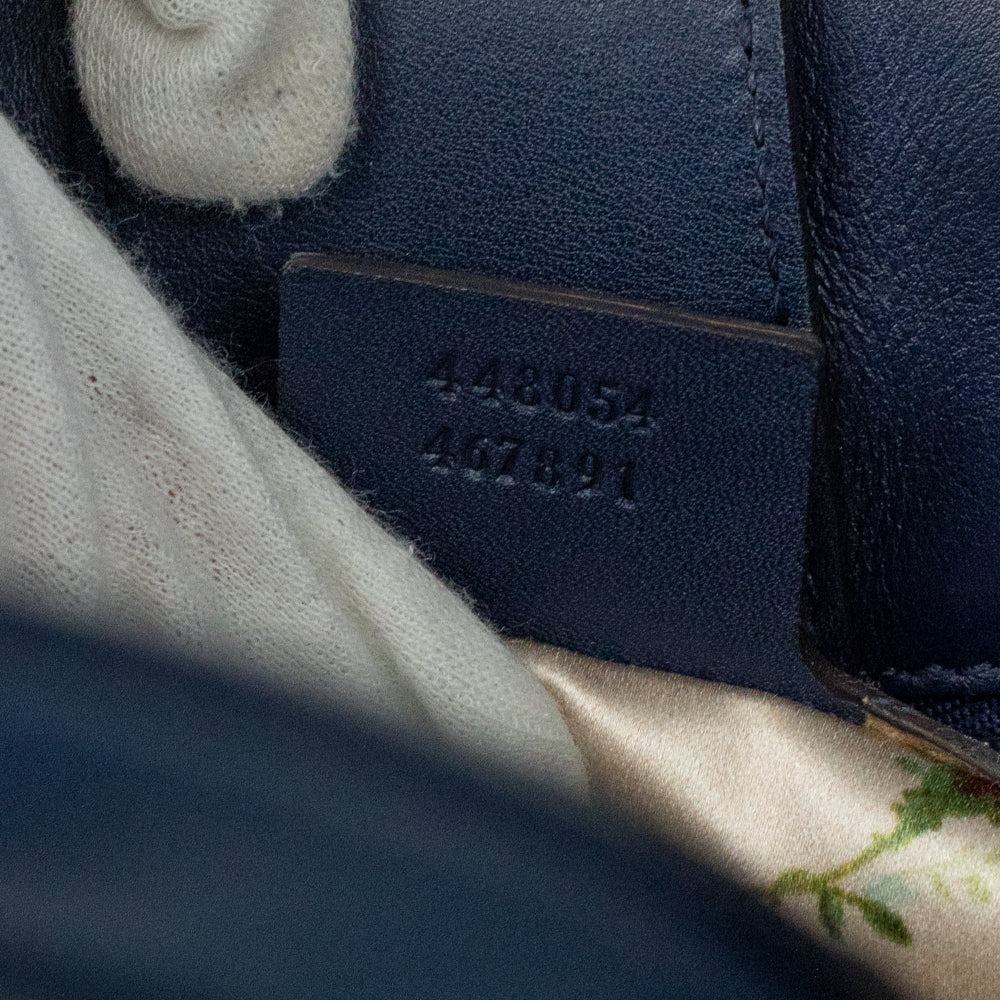 Gucci Marmont Shoulder Bag In Blue Denim - Jeans