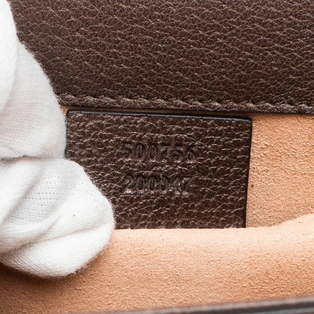 Gucci Linea Totem Shoulder Bag In Brown Leather