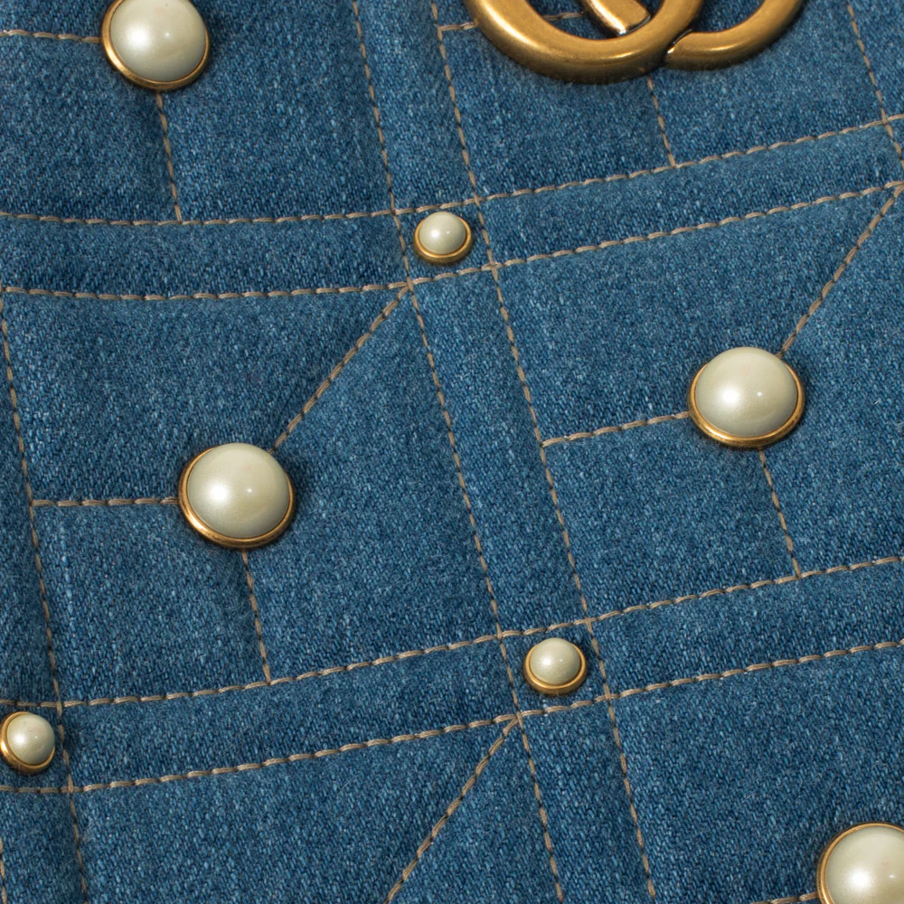 Gucci GG Denim Backpack Backpack In Blue Denim - Jeans