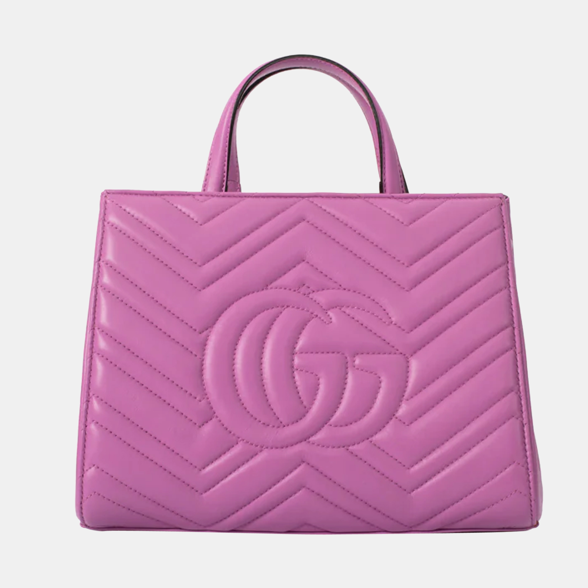 Gucci Marmont Tote Shoulder Bag In Pink Leather