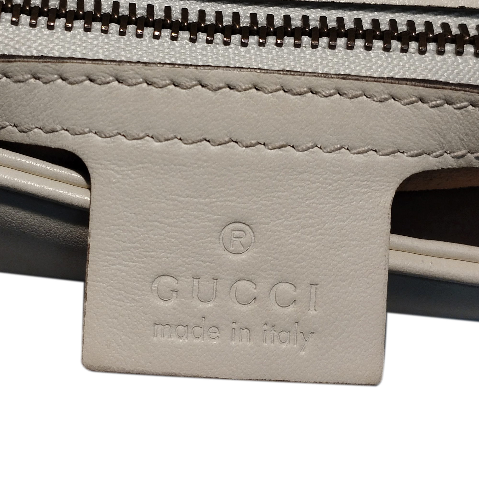Gucci White GG Marmont 2.0 Animal Stud