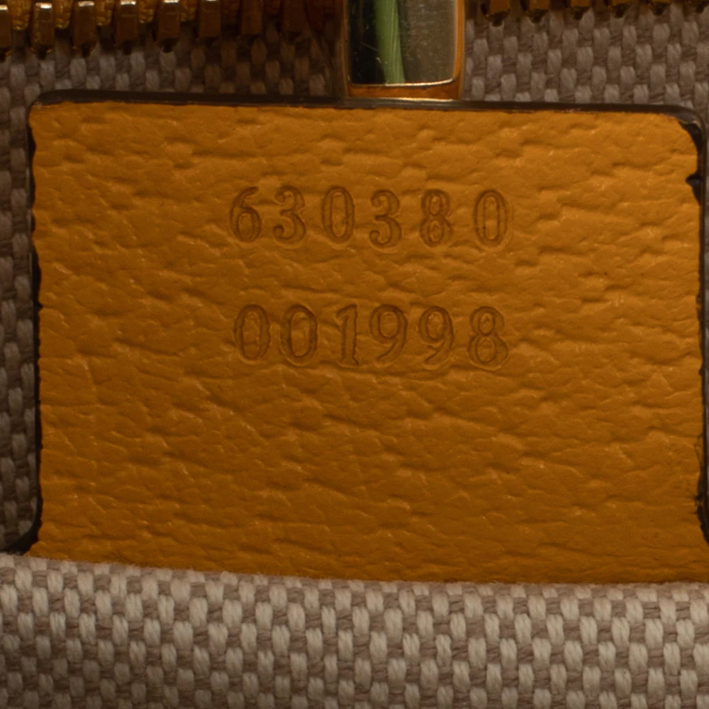 Gucci Grey & Yellow Canvas 'Capri' Striped Tote Bag